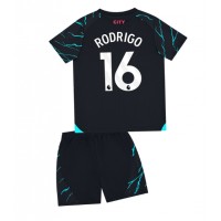 Dres Manchester City Rodri Hernandez #16 Tretina pre deti 2023-24 Krátky Rukáv (+ trenírky)
